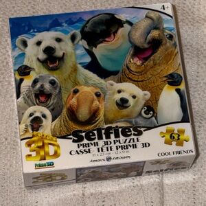 3D Animal Selfies Puzzle 63 Piece NEW